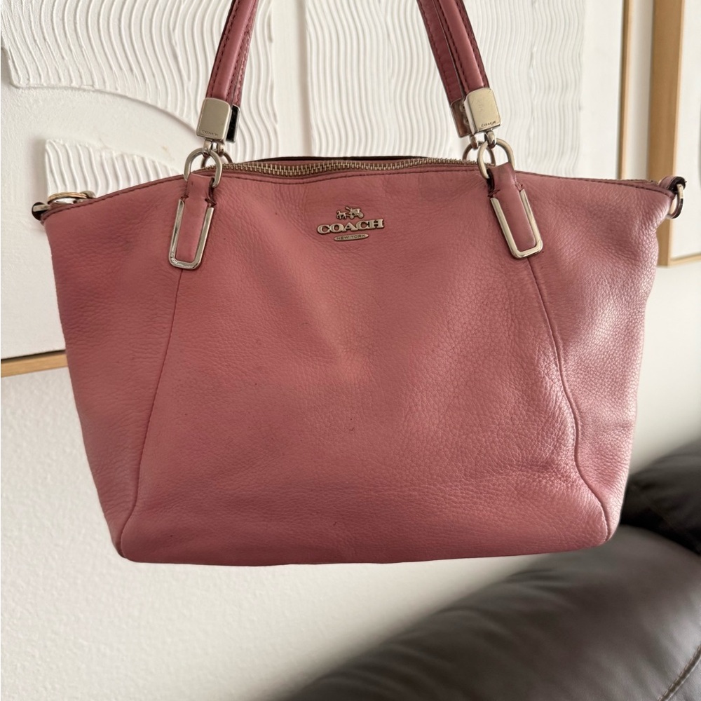 Coach Rose Pink Leather Shoulder Bag